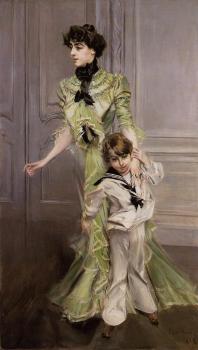 Portrait of Madame Georges Hugo and Her Son, Jean